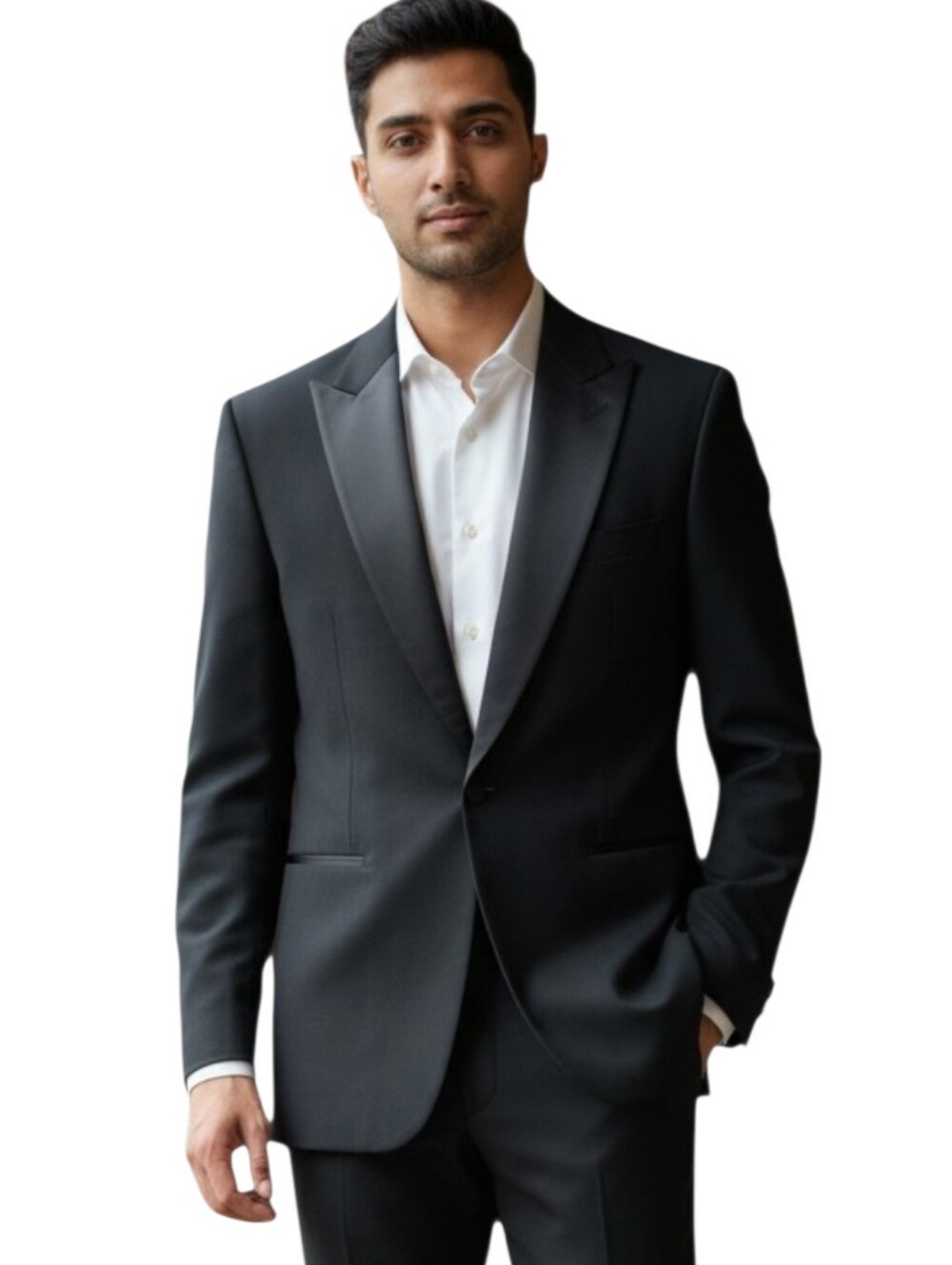 Vintage Bill Blass Black Classic Wool Tuxedo Jacket Size 40R